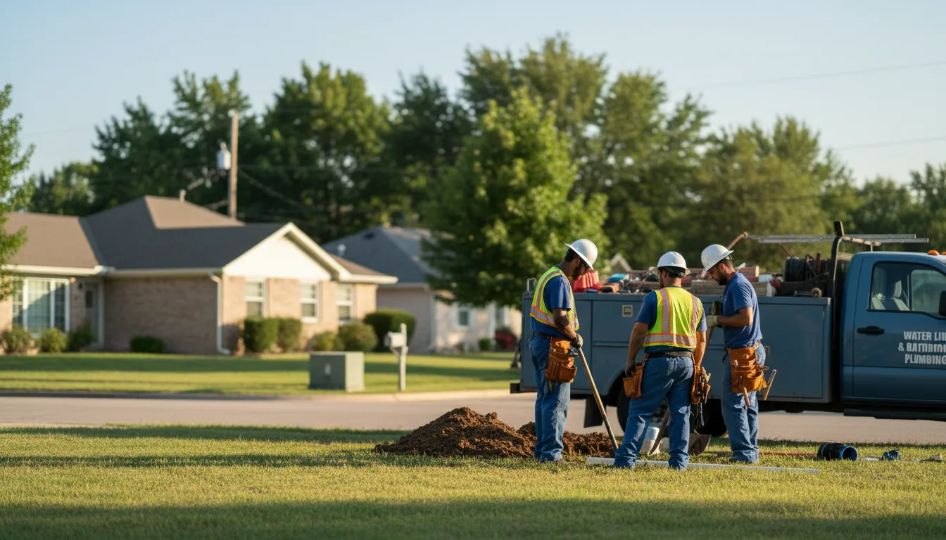 Residential water line and bathroom plumbing service in Holy Cross, IA